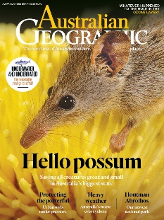 Cover of Australian Geographic Magazine containing my article about bird names