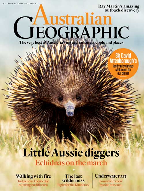 Australian Geographic Magazine with a Short-beaked Echidna on the front cover