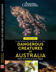 Cover of a book called A Naturalist's Guide to the Dangerous Creatures of Australia showing a Blue-ringed Octopus as the main image