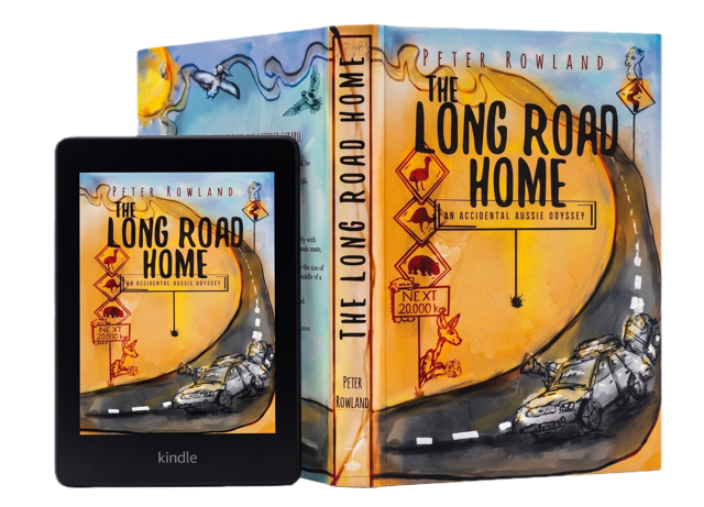 3D mockup of The Long Road Home book cover and Kindle e-reader displaying the digital companion