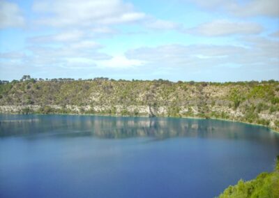 The famous Blue Lake at Mount Gambier.